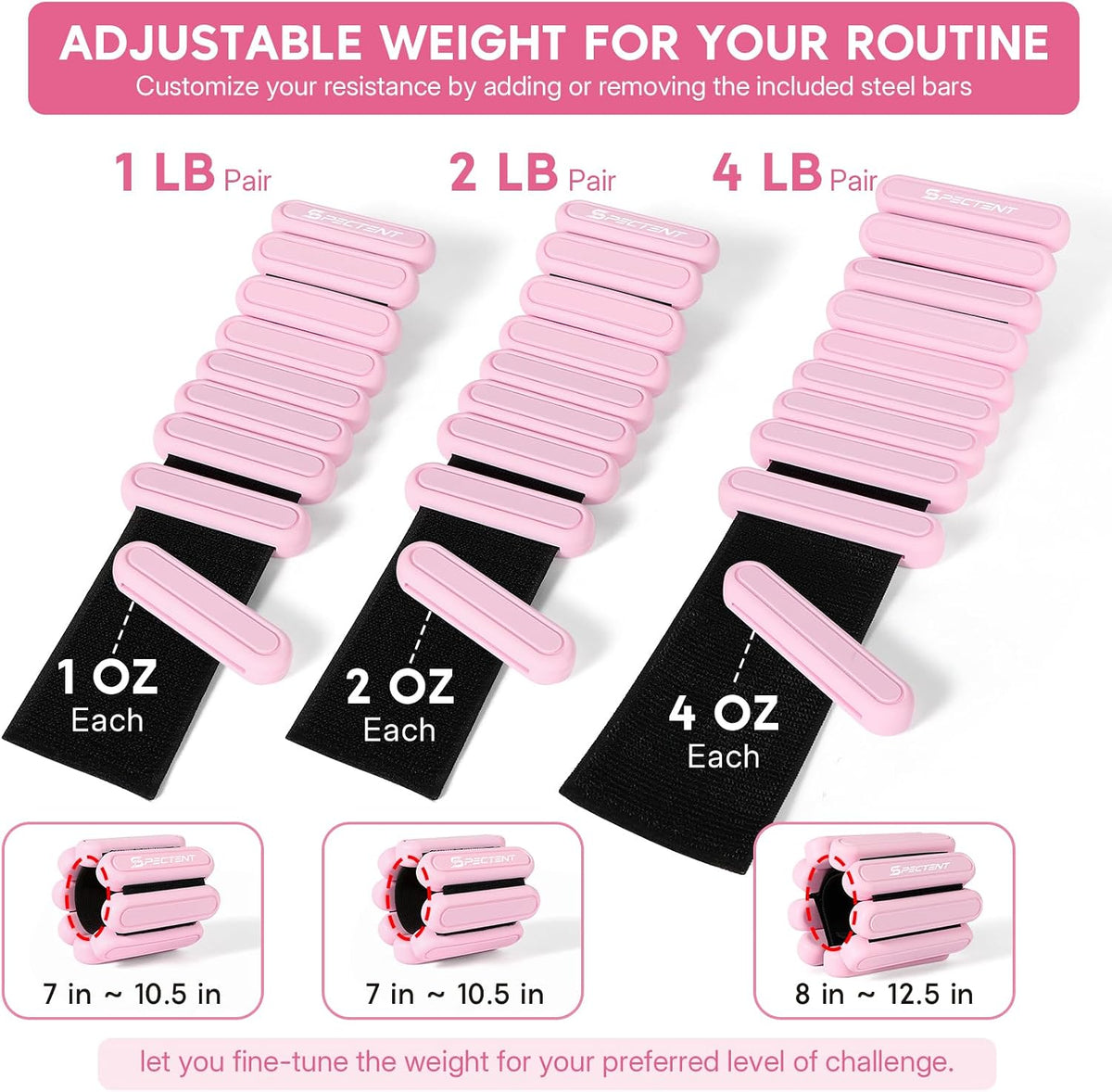 Wrist Weights for Women, Adjustable Ankle Weights for Women.