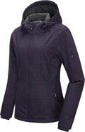 Outdoor Ventures Women's Softshell Jacket Fleece Lined Waterproof Rain Coat