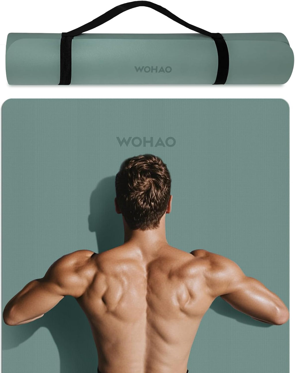 Extra Wide & Thick 8mm Yoga Mat, 72"x31.5"