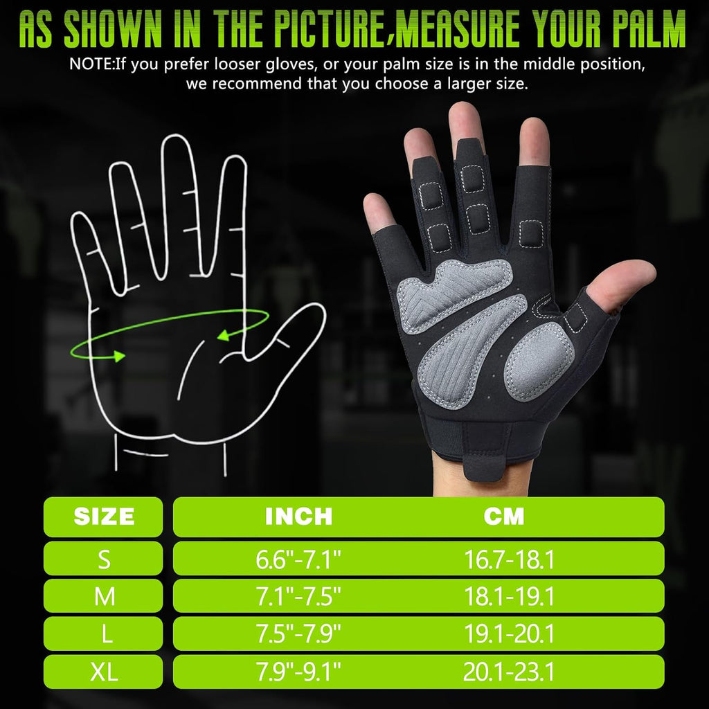 Seektop Padded Workout Gloves for Men & Women: Excellent Grip Gym Gloves