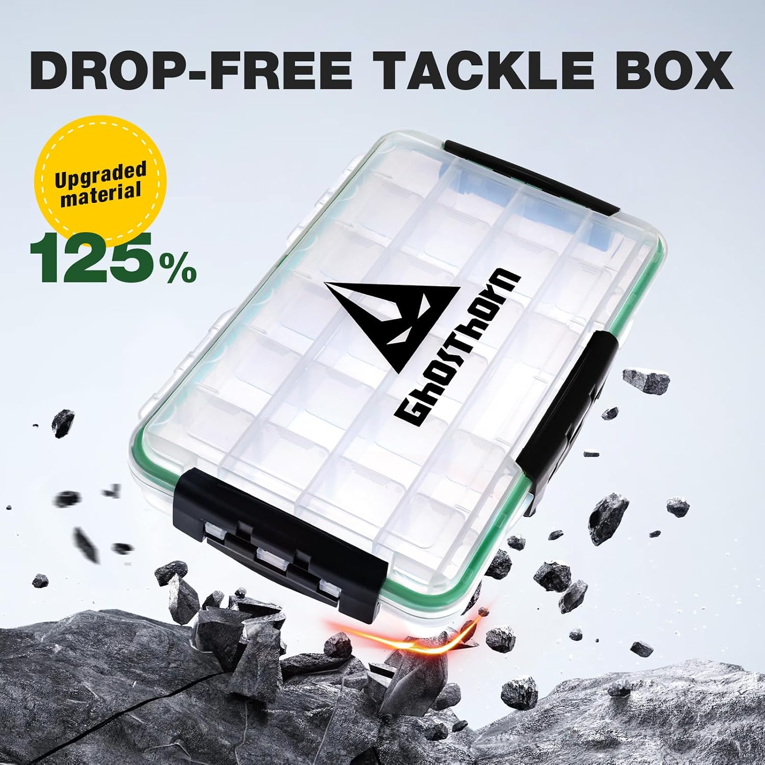 Ghosthorn Waterproof Fishing Tackle Box Organizer 3700 Lure Storage 3 Pack
