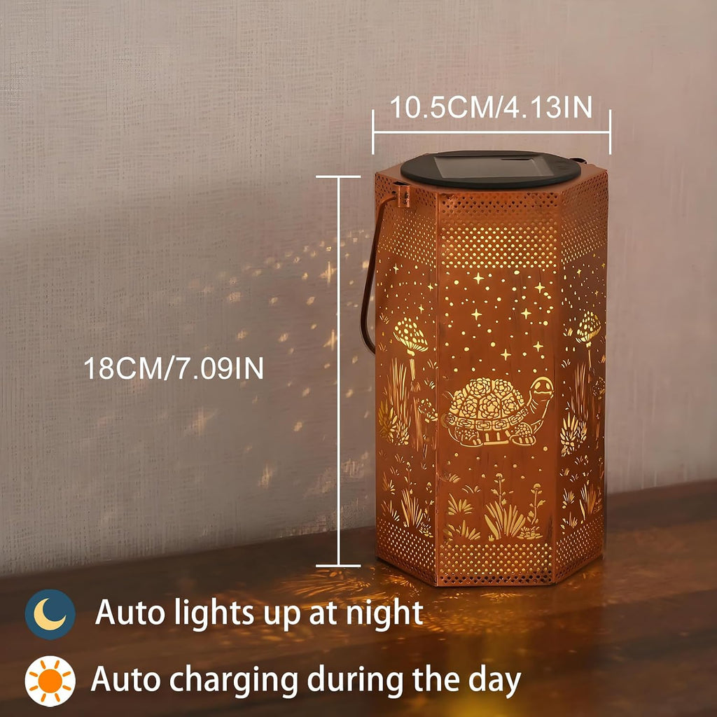 2 Pack Turtles Solar Lantern Outdoor Waterproof
