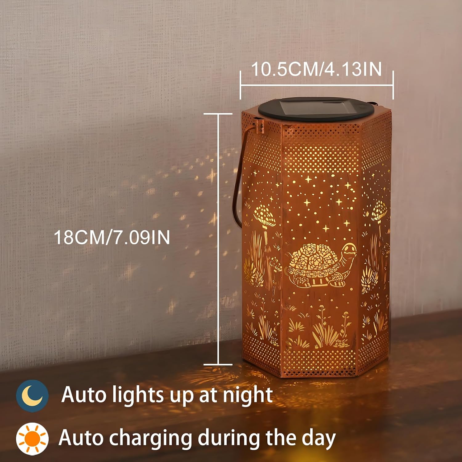 2 Pack Turtles Solar Lantern Outdoor Waterproof