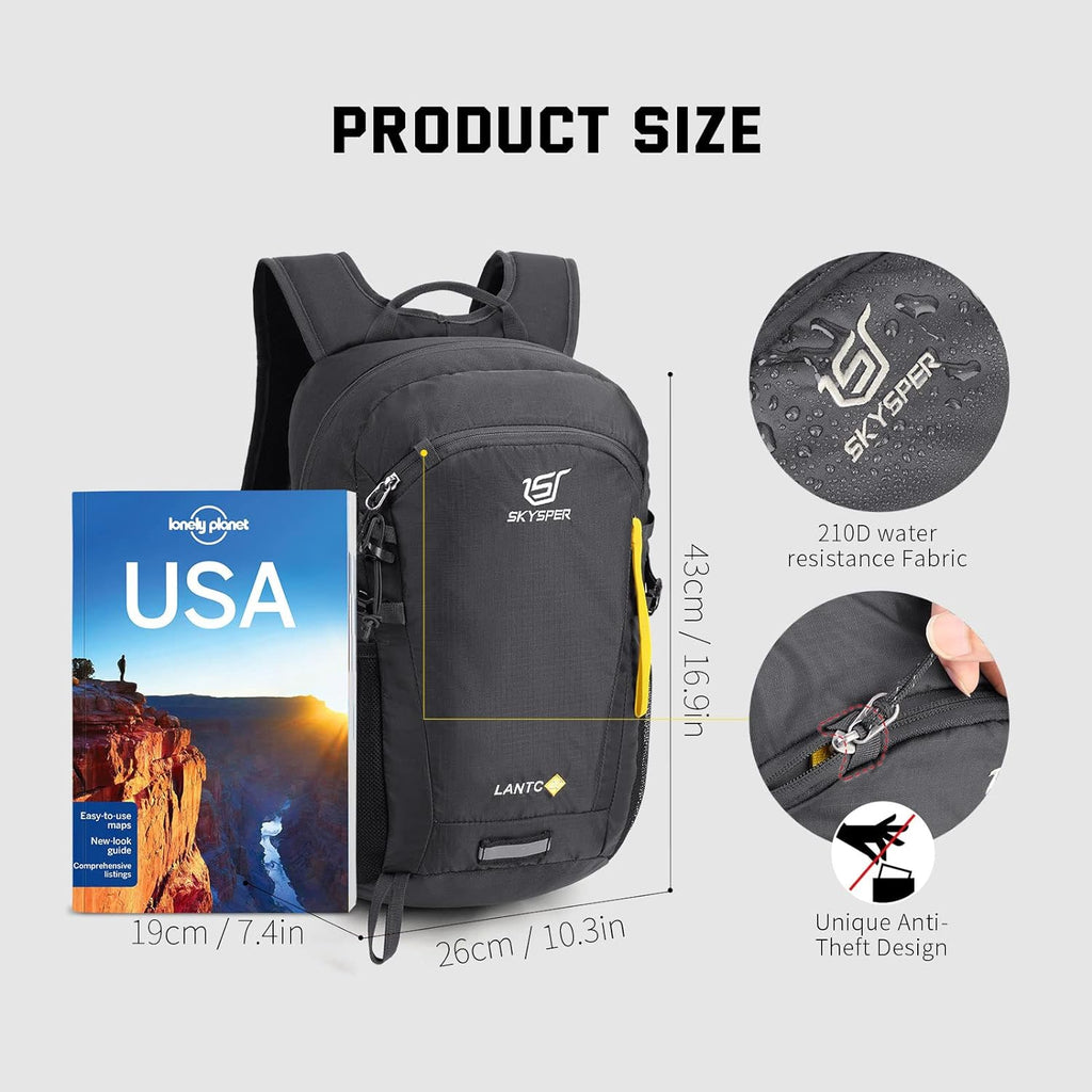 SKYSPER Small Hiking Backpack, 20L Lightweight Travel Backpacks Hiking Daypack Rucksack Women Men for Trekking Backpacking Outdoor Sports