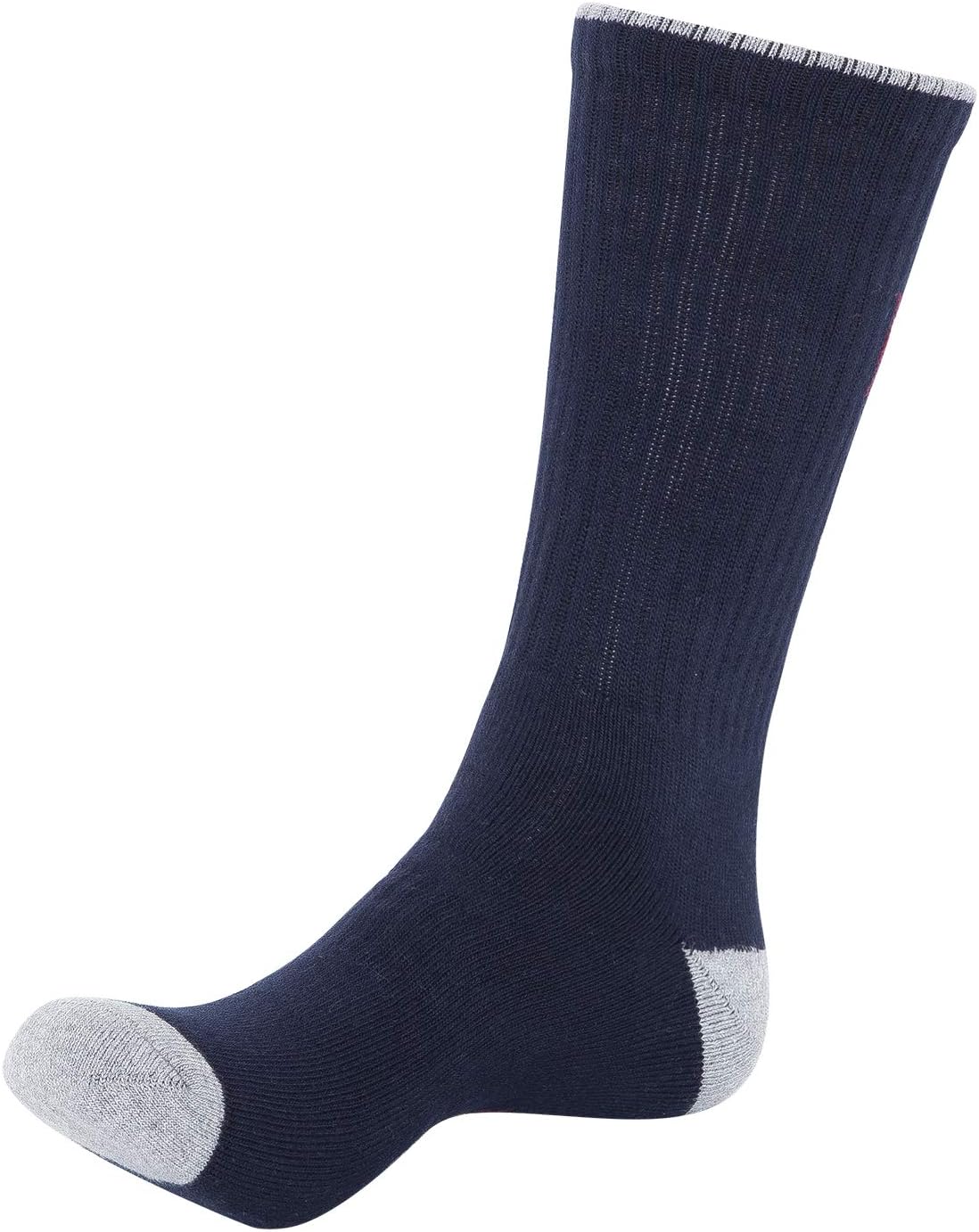 KONY Men's Cotton Hiking Work Boot Crew Socks Full Cushion 5 Pairs