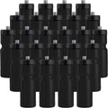 50 Strong | Bulk Water Bottles, 24-Pack, 22 oz, Sports Squeeze, Black