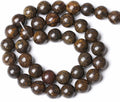 12MM 30PCS Natural Stone Bronzite Gemstone Spacer Loose Beads for Jewelry Making DIY Bracelet Necklace 1 Strand