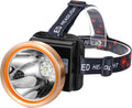 Superbright LED Rechargeable Headlamp,High Power 2 Light Modes Waterproof Headlight Adjustable Gold Head Troch Lamp for Hunting Fishing Hiking(Yellow Light)