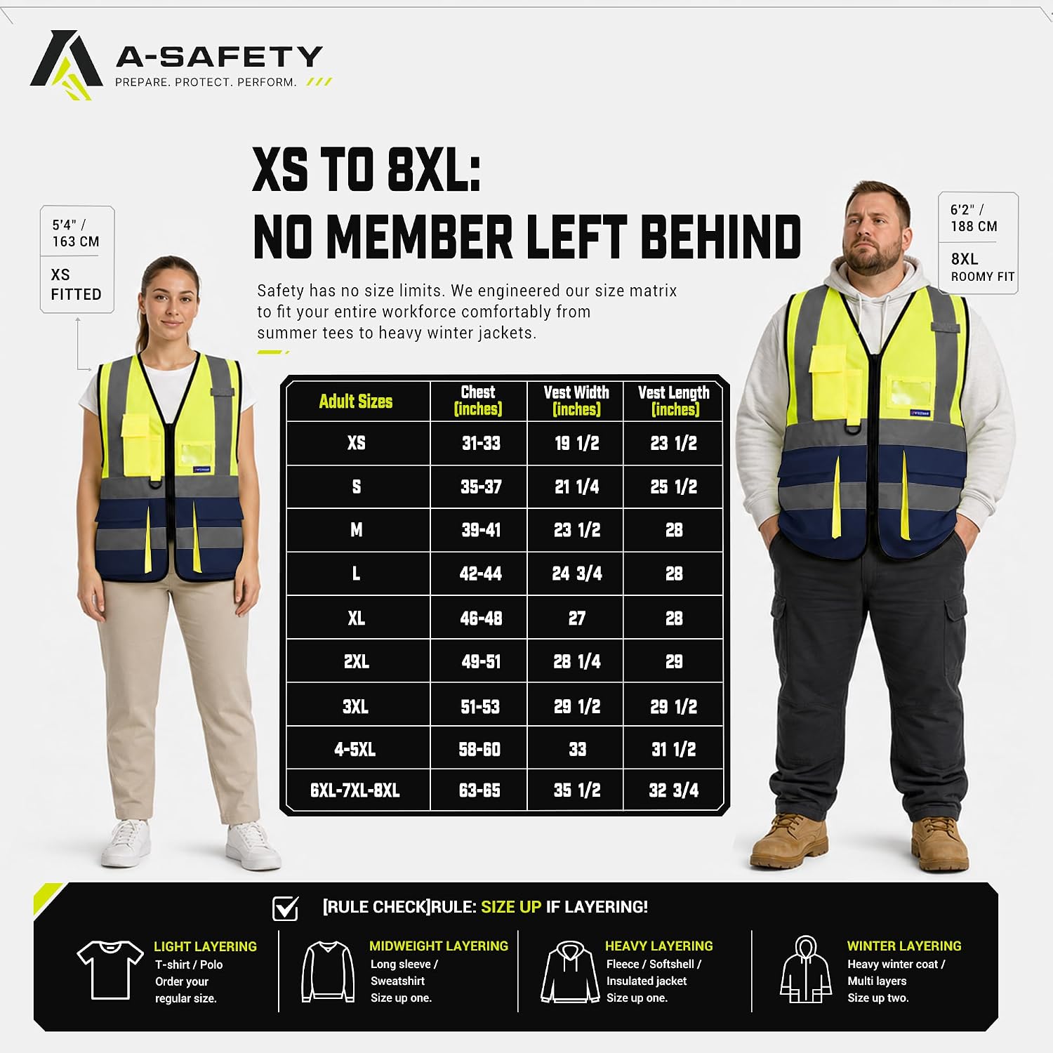 A-SAFETY High Visibility Reflective Safety Vest Customize Logo (XS-8XL)