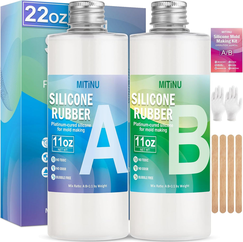 Silicone Mold Making Kit - 210oz Total 20A Liquid Silicone Rubber