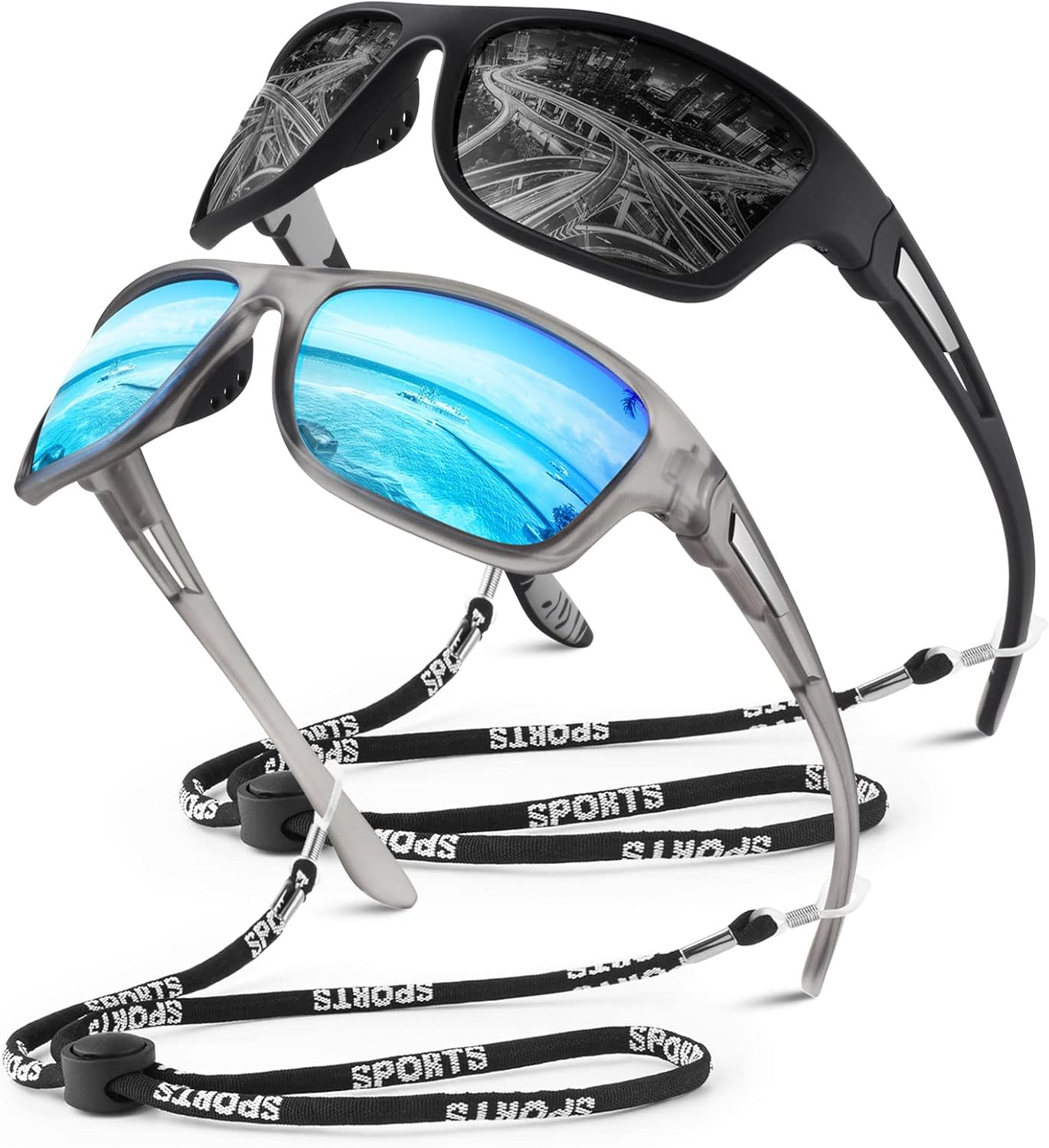 WEAROYO Polarized Sports Sunglasses Men Womens Fishing Running UV400