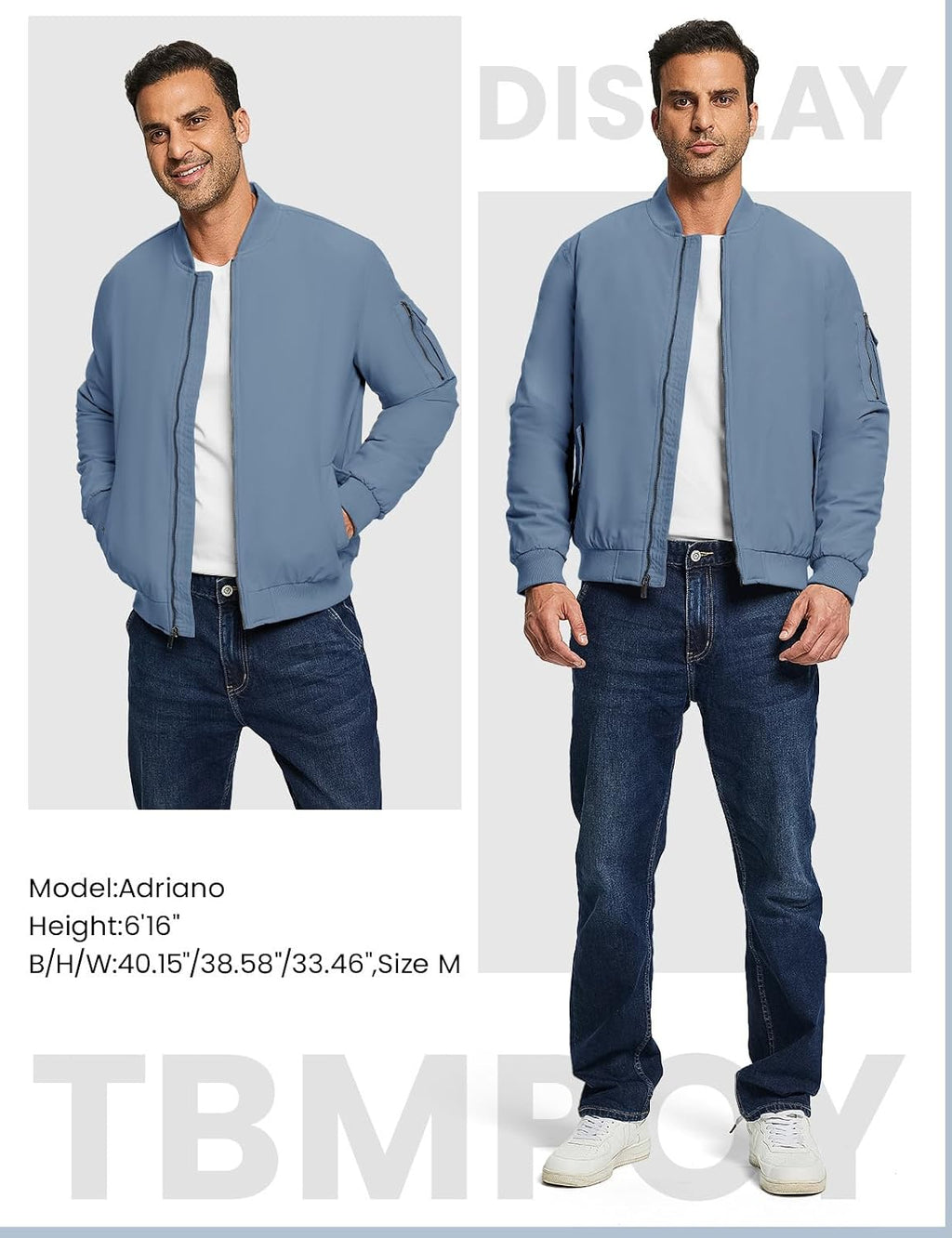 TBMPOY Men's Winter Bomber Jacket Fall Casual Windbreaker Softshell Jackets