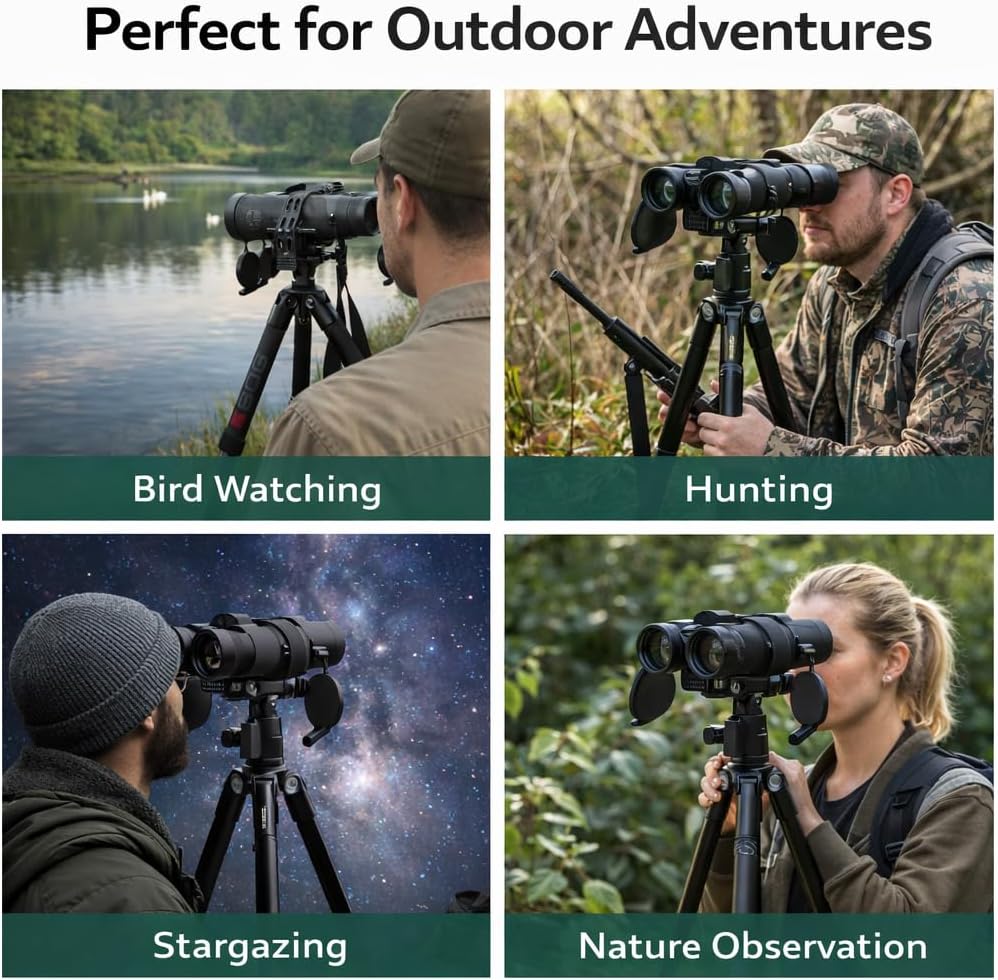 Universal Binocular Tripod Adapter Quick-Setup Mount