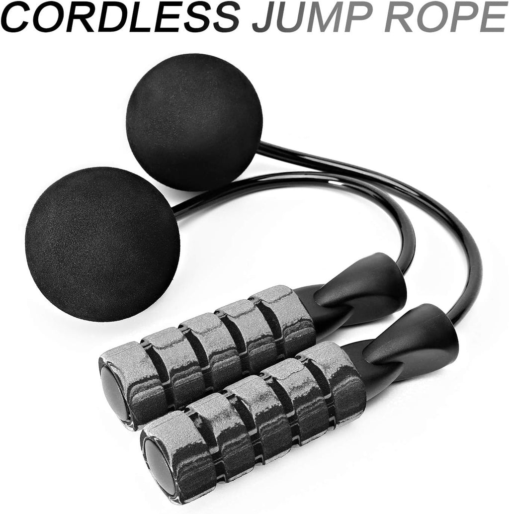 Jump Rope, Training Ropeless Skipping Rope for Fitness, Adjustable Weighted Cordless Jump Rope for Men and Women
