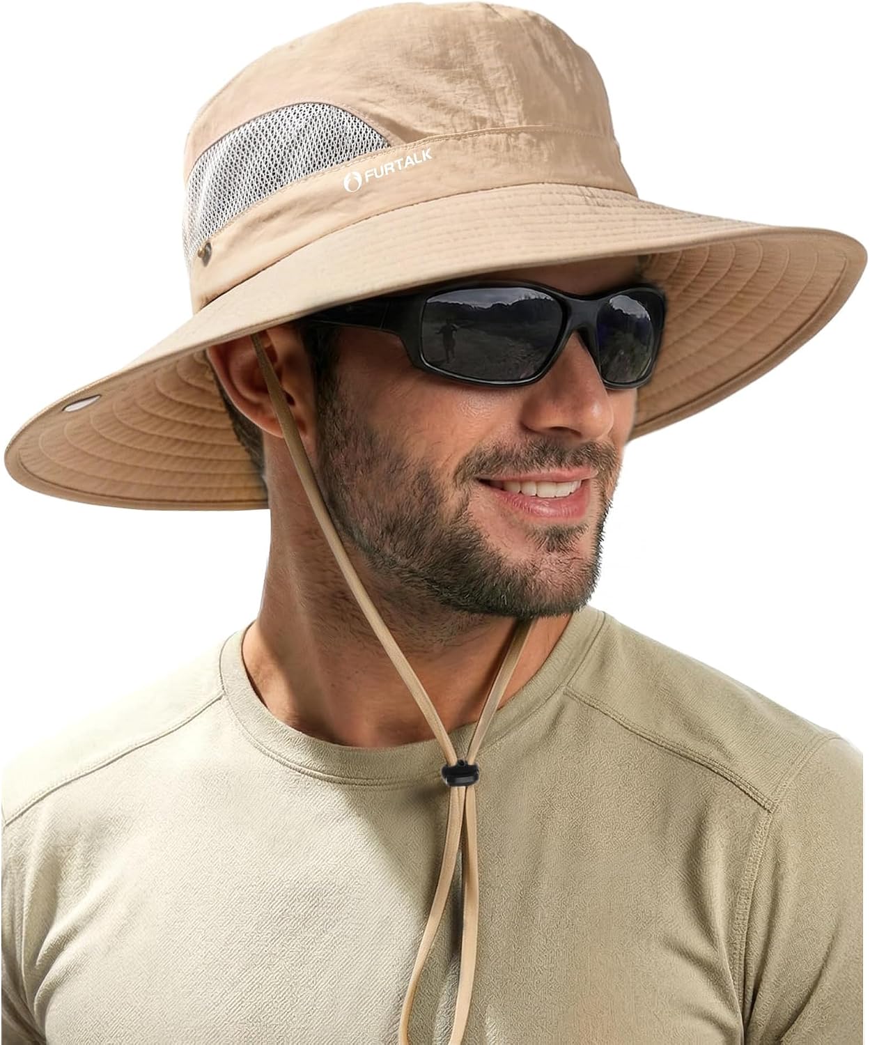 FURTALK Mens Bucket Sun Hat UPF Protection Wide Brim Breathable Fishing Hat