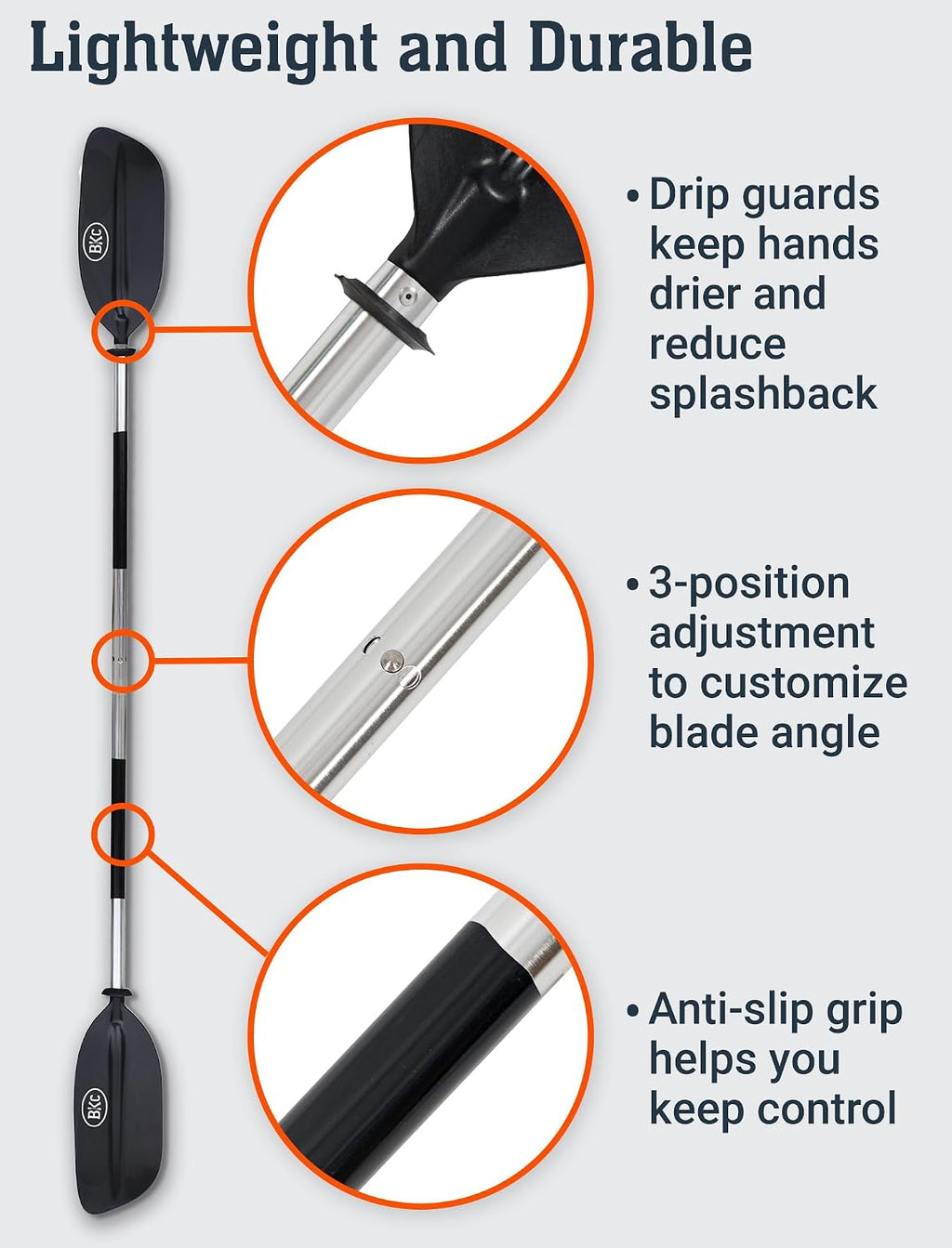 BKC Brooklyn KP224 86 in 2-Piece Kayak Paddle