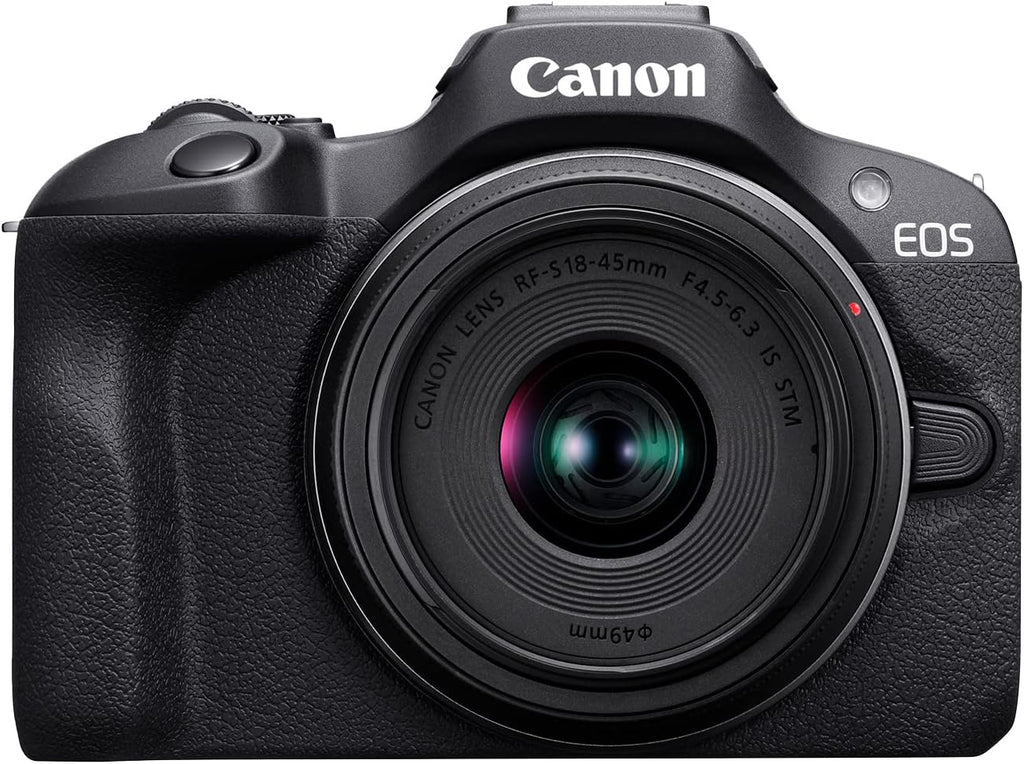 Canon EOS R100 Mirrorless Camera RF-S18-45mm F4.5-6.3 is STM Lens Kit, 24.1 Megapixel CMOS (APS-C) Sensor, 4K Video, Wi-Fi & Bluetooth, Beginner Photographers and Creators, Digital Camera, Black