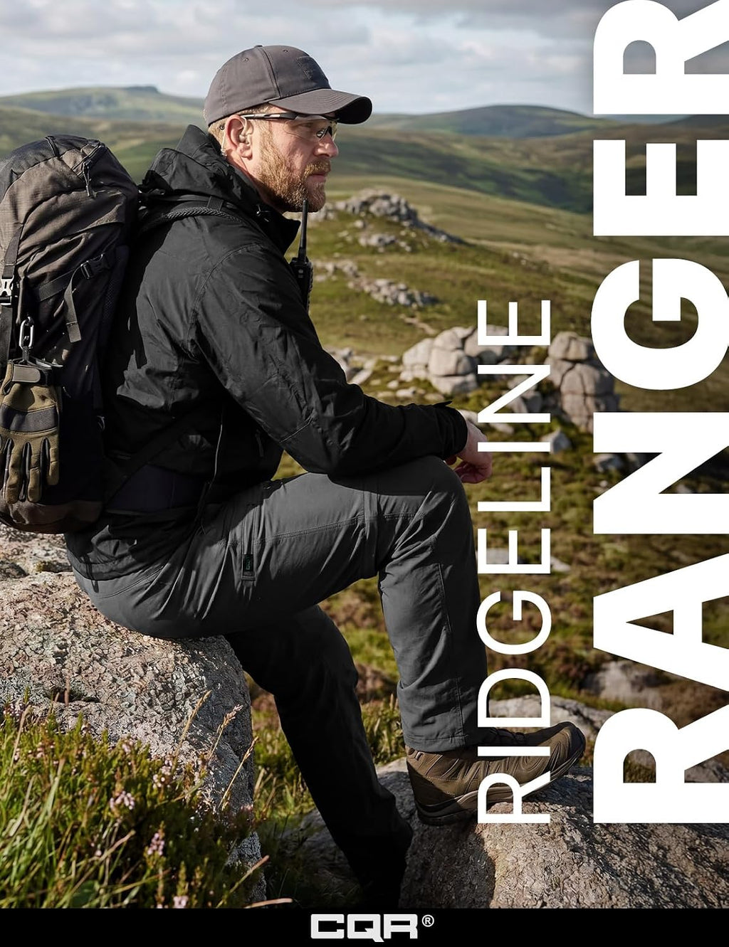 CQR Men's Convertible Cargo Tactical Pants, Water Resistant Outdoor Hiking Pants, Zip Off Lightweight Stretch Work Pants