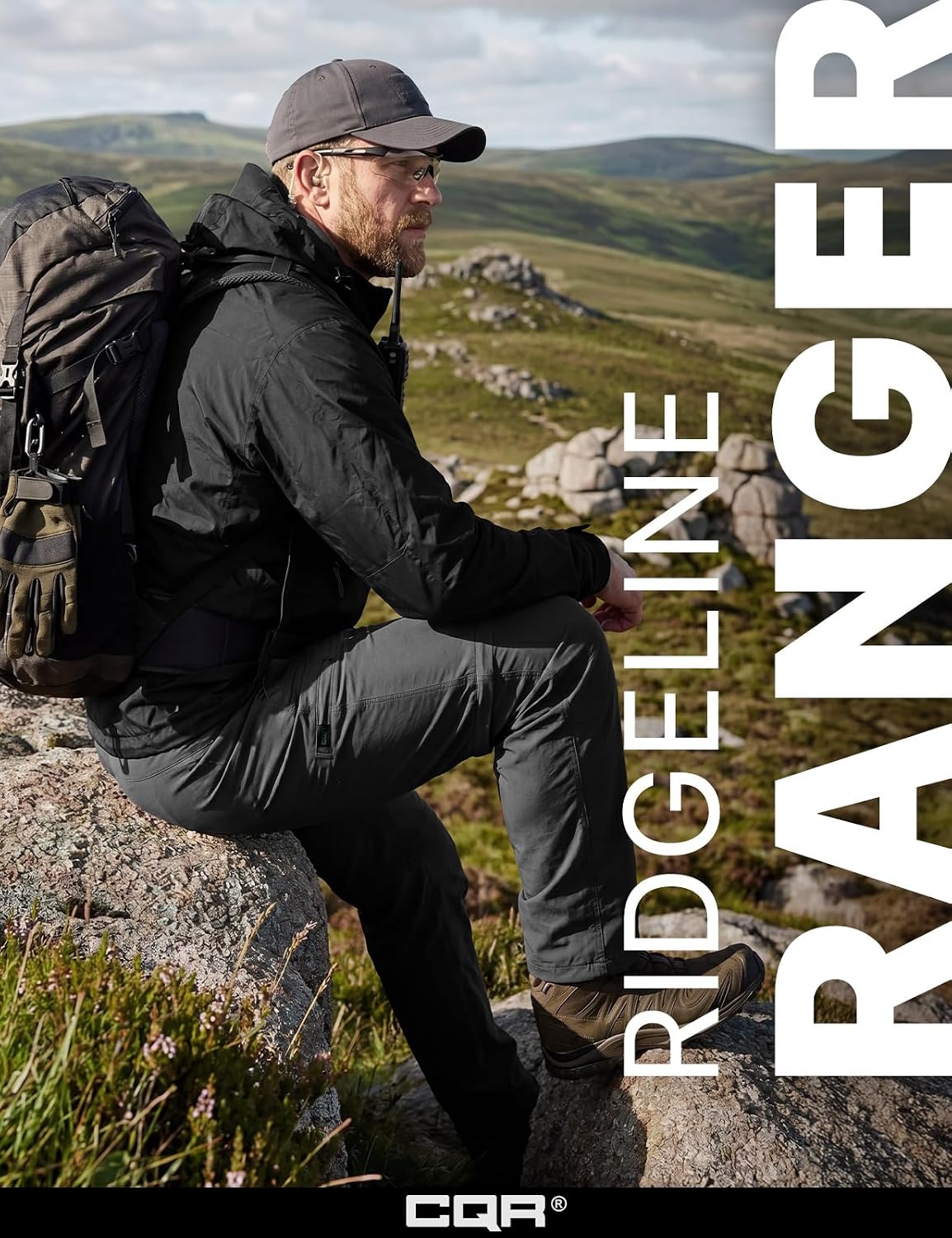 CQR Men's Convertible Cargo Tactical Pants, Water Resistant Outdoor Hiking Pants, Zip Off Lightweight Stretch Work Pants