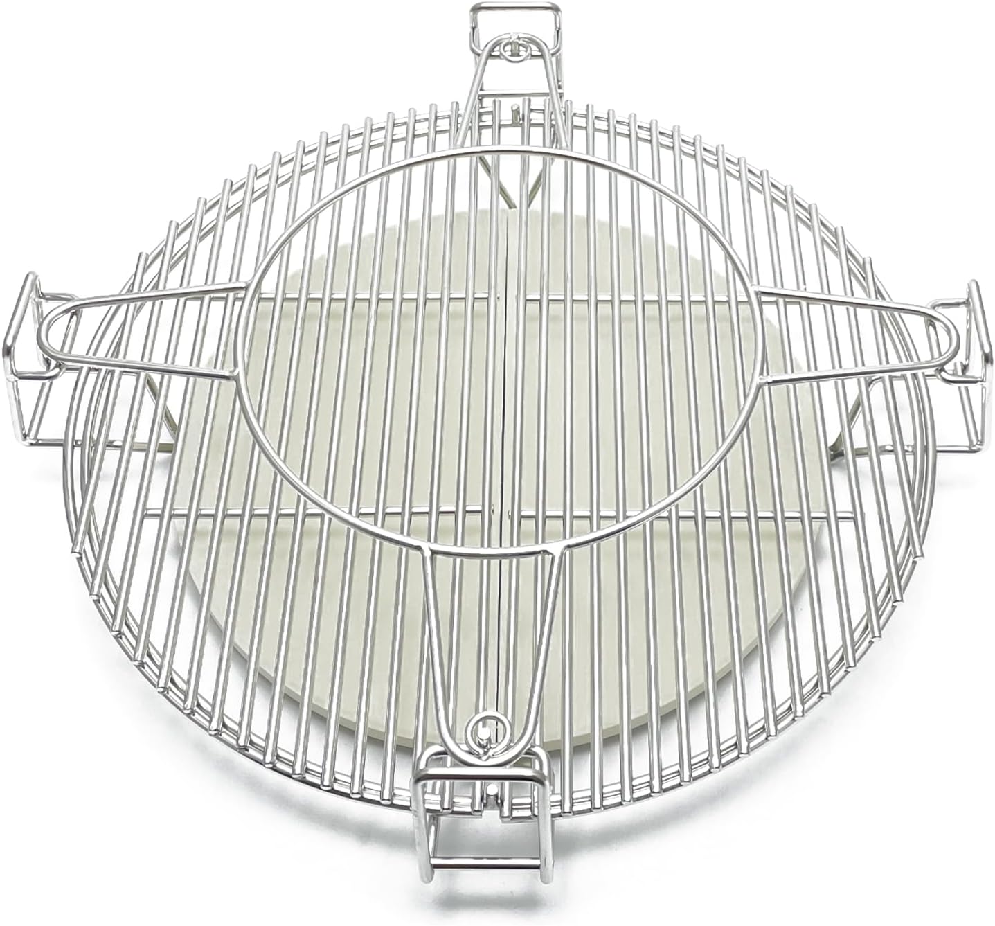 Cooking Grates with Ceramic Heat Deflectors System for Kamado Joe Classic, Coyote The Asado Cooker, Char-Griller Akorn Charcoal Grill