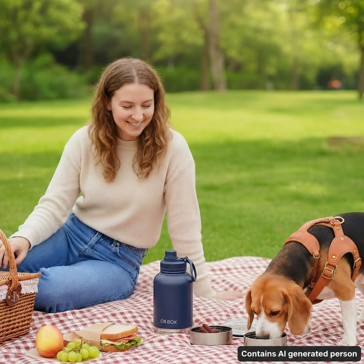 Portable Dog Water Bottle 32oz Insulated Travel Bottle for Small Dogs