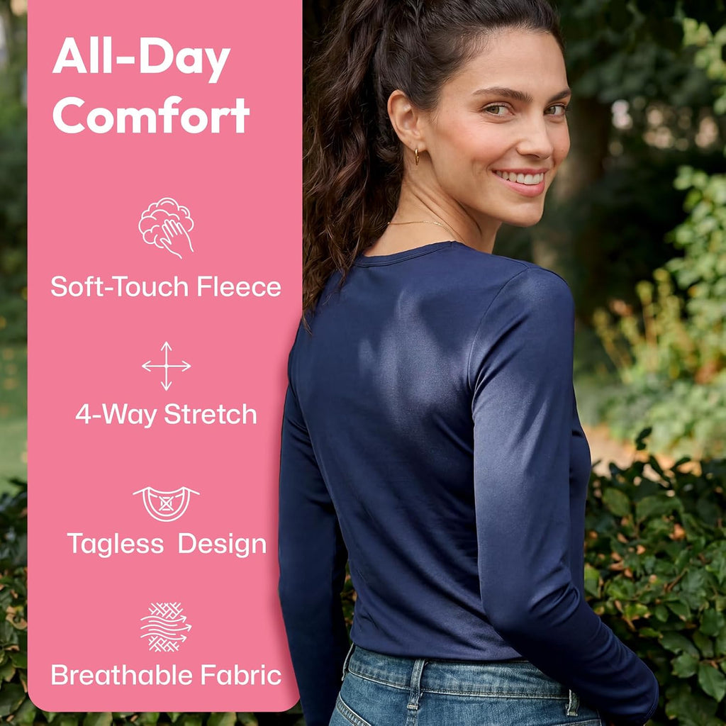 Thermal Underwear for Women Long Johns Set Fleece Lined Winter Cold Weather