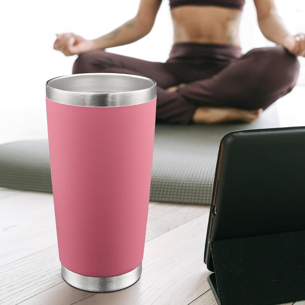 AIANJI 20oz Tumbler with Lid Stainless Steel Tumblers Insulated Mug Pink 6P