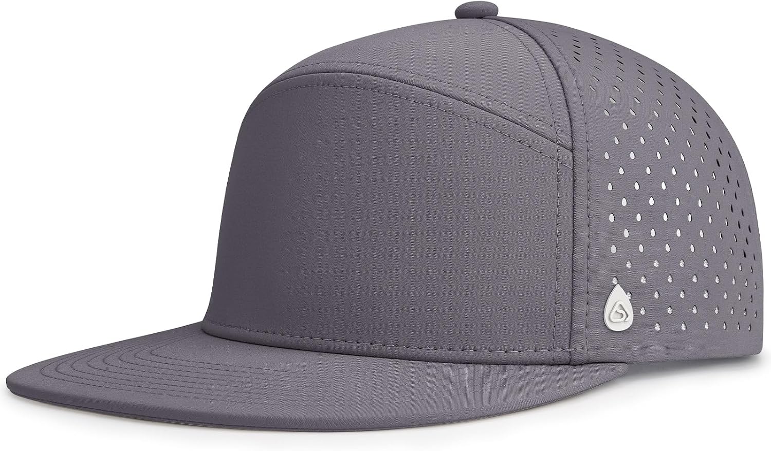 AOPREL Flat Brim Baseball Cap for Men Adjustable Water-Resistant Performance Hat with Breathable Laser Perforated