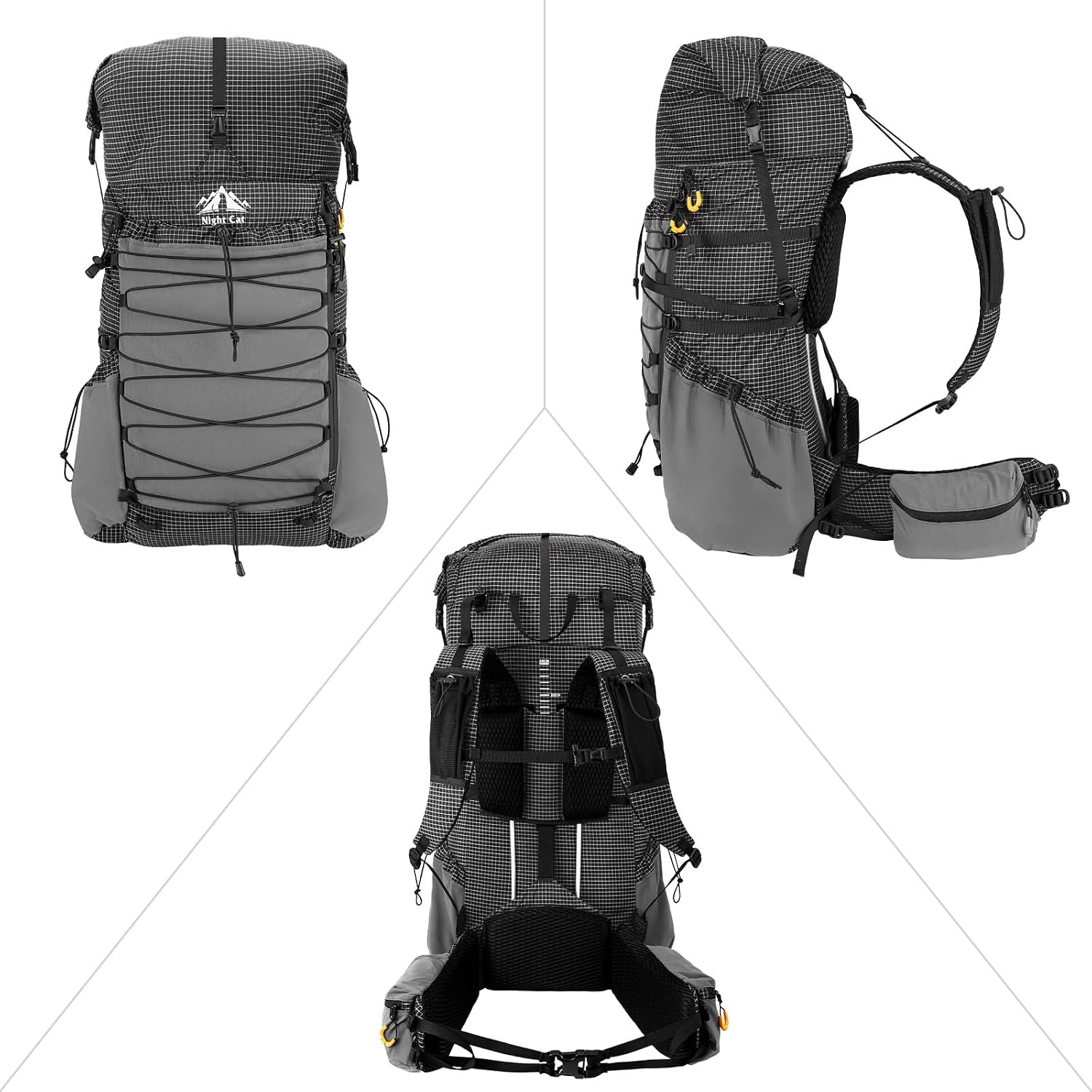 Night Cat Internal-frame Hiking Backpcack: 50l - 70l Backpack Lightweight