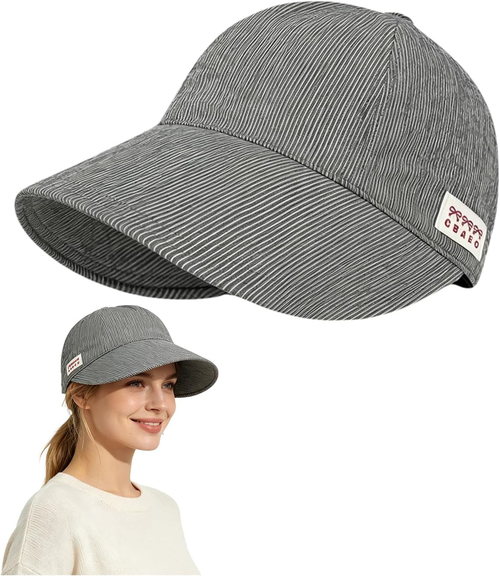 Womens Sun Hat with Ponytail Hole Outdoor UV-Protection-Foldable Beach Caps,Lightweight,Summer Wide Brim Bucket Hat