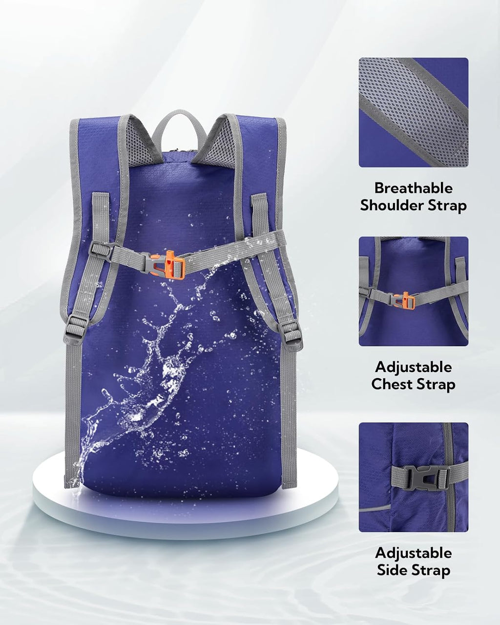 WATERFLY Small Lightweight Packable Hiking Backpack Foldable Travel Daypack