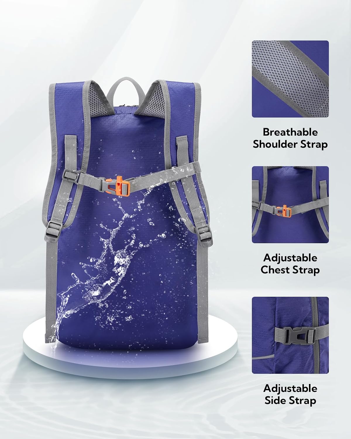 WATERFLY Small Lightweight Packable Hiking Backpack Foldable Travel Daypack