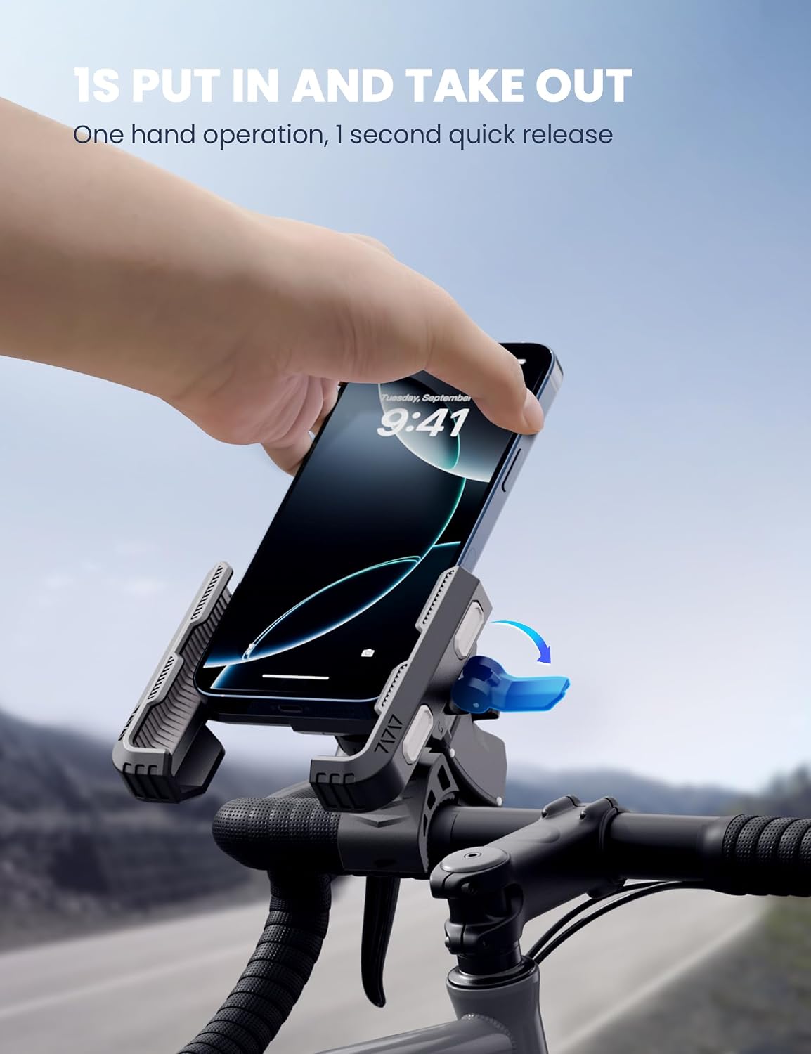 Grefay Bike Phone Mount for Electric, Mountain, Scooter, and Dirt Bikes