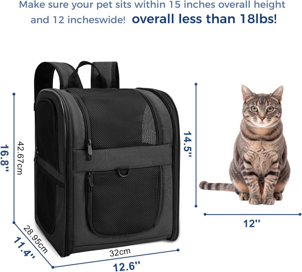 Apollo Walker Cat Carrier Backpack for Small Dogs and Cats Up to 18 lb