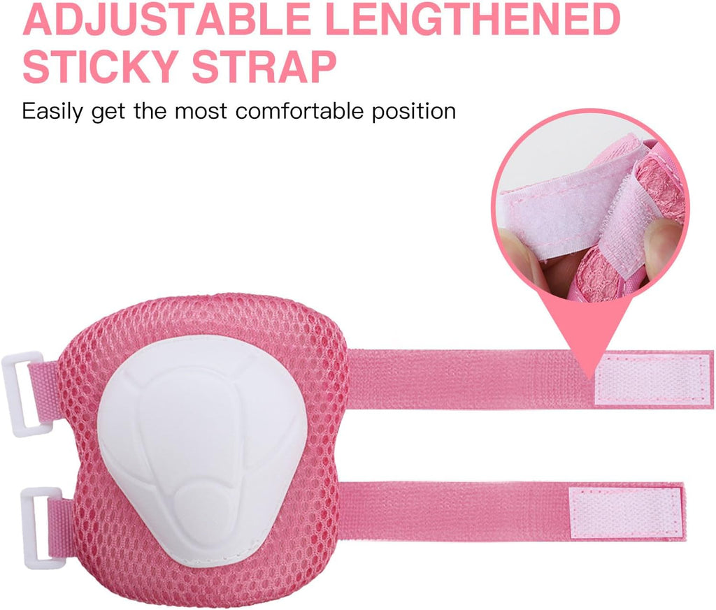 WayEee 6PCS Kids Protective Gear Set Knee Pads Elbow Pads Wrist Guards/3-14