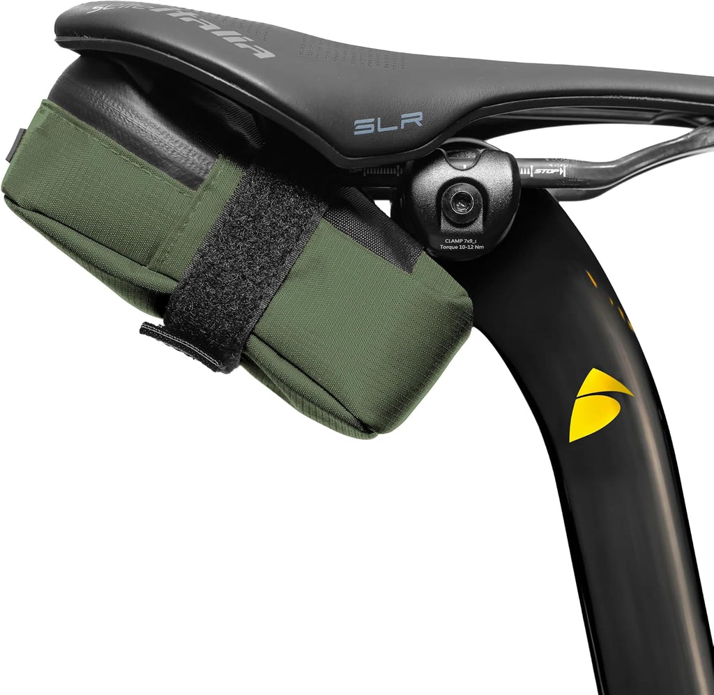 ALMSTHRE Compact Bike Saddle Bag – Cosmic Blue (Small) | 0.3L Bike Seat Bag (3" x 4.25" x 1.25") | Water-Resistant Ripstop, Waterproof Zipper, Internal Pocket | Durable Under Seat Storage