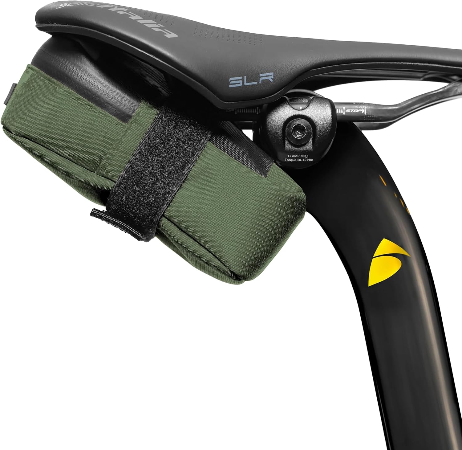 ALMSTHRE Compact Bike Saddle Bag – Cosmic Blue (Small) | 0.3L Bike Seat Bag (3" x 4.25" x 1.25") | Water-Resistant Ripstop, Waterproof Zipper, Internal Pocket | Durable Under Seat Storage