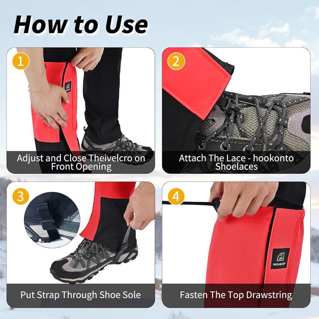 Leg Gaiters Waterproof Snow Boot Gaiters for Women Men