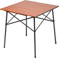 Portal Lightweight Aluminum Folding Square Table Roll Up Top 4 People Table