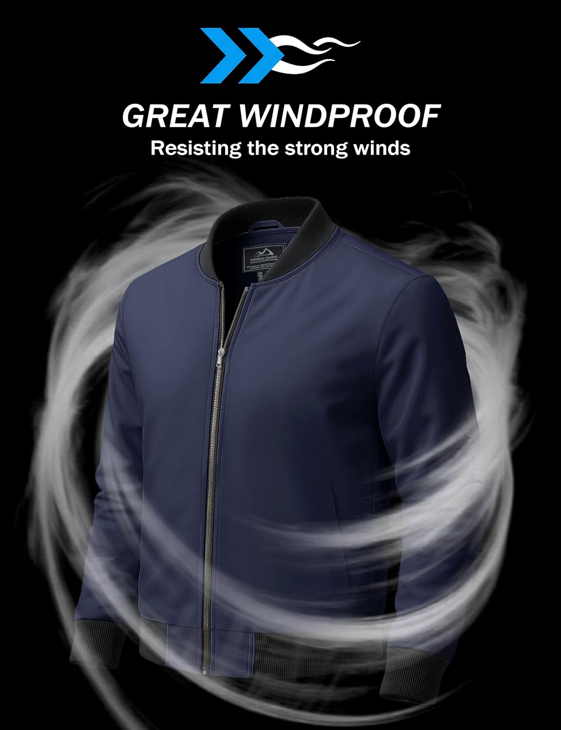 MAGCOMSEN Men's Bomber Jacket Lightweight Full Zip Windbreaker Jackets