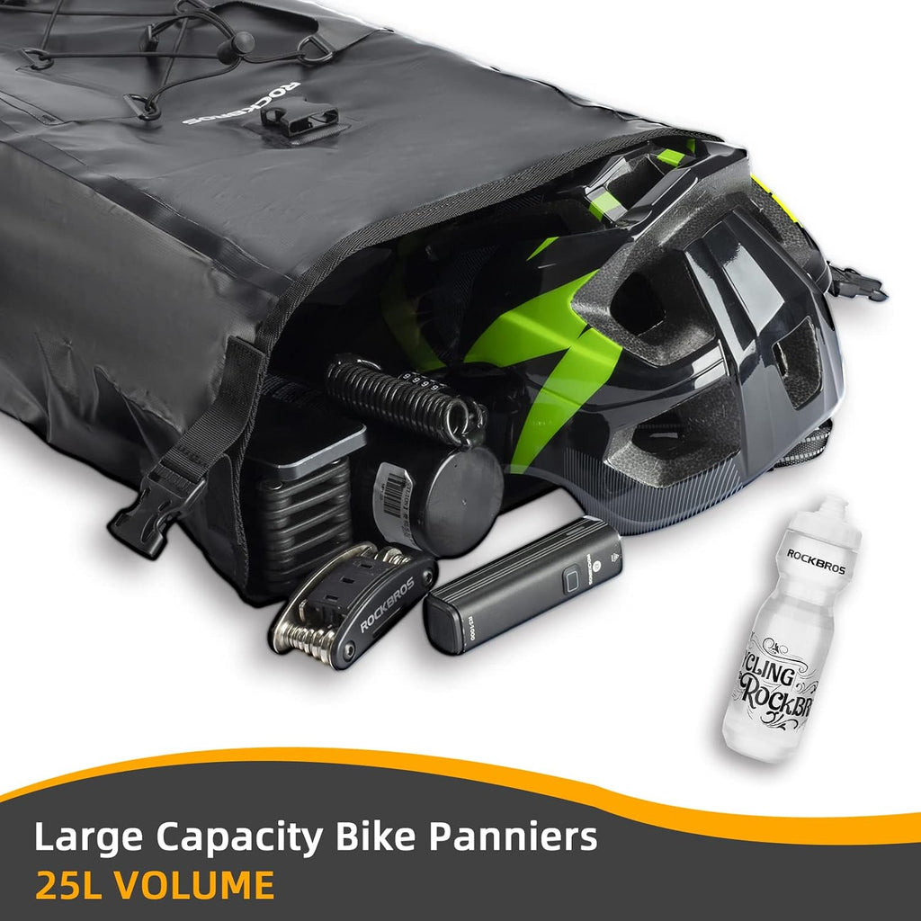 ROCKBROS Bike Panniers Waterproof Max 30L Capacity Cycling Traveling 1 Pack