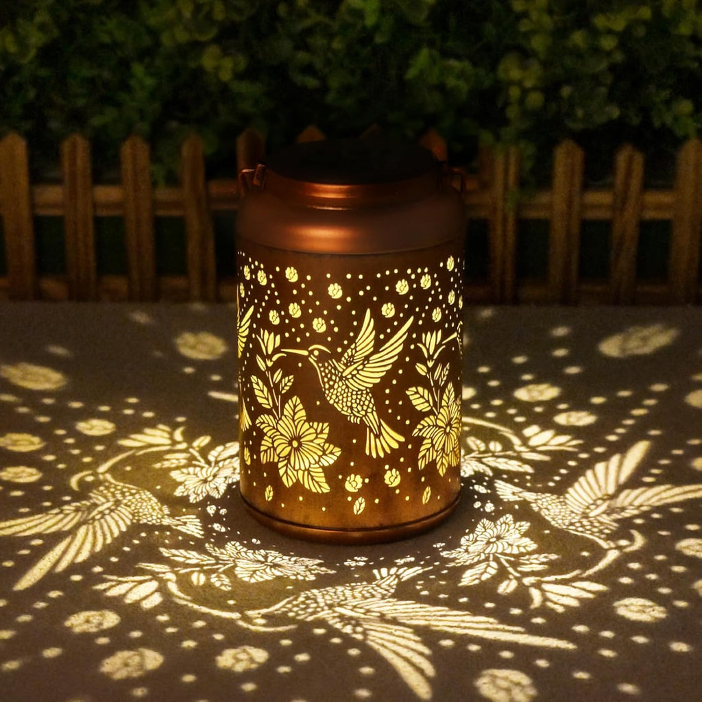 Cawalap Birthday Day Gifts for Women, Hummingbird 2 Pack Solar Lanterns