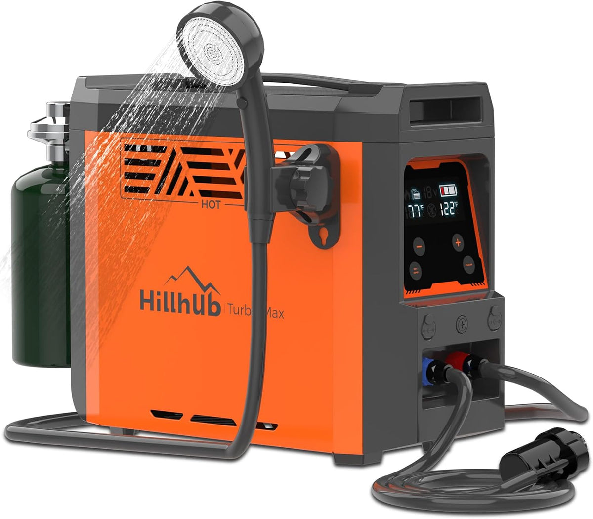 Hillhub Portable Propane Water Heater for Camping Instant Hot & Shower Pump