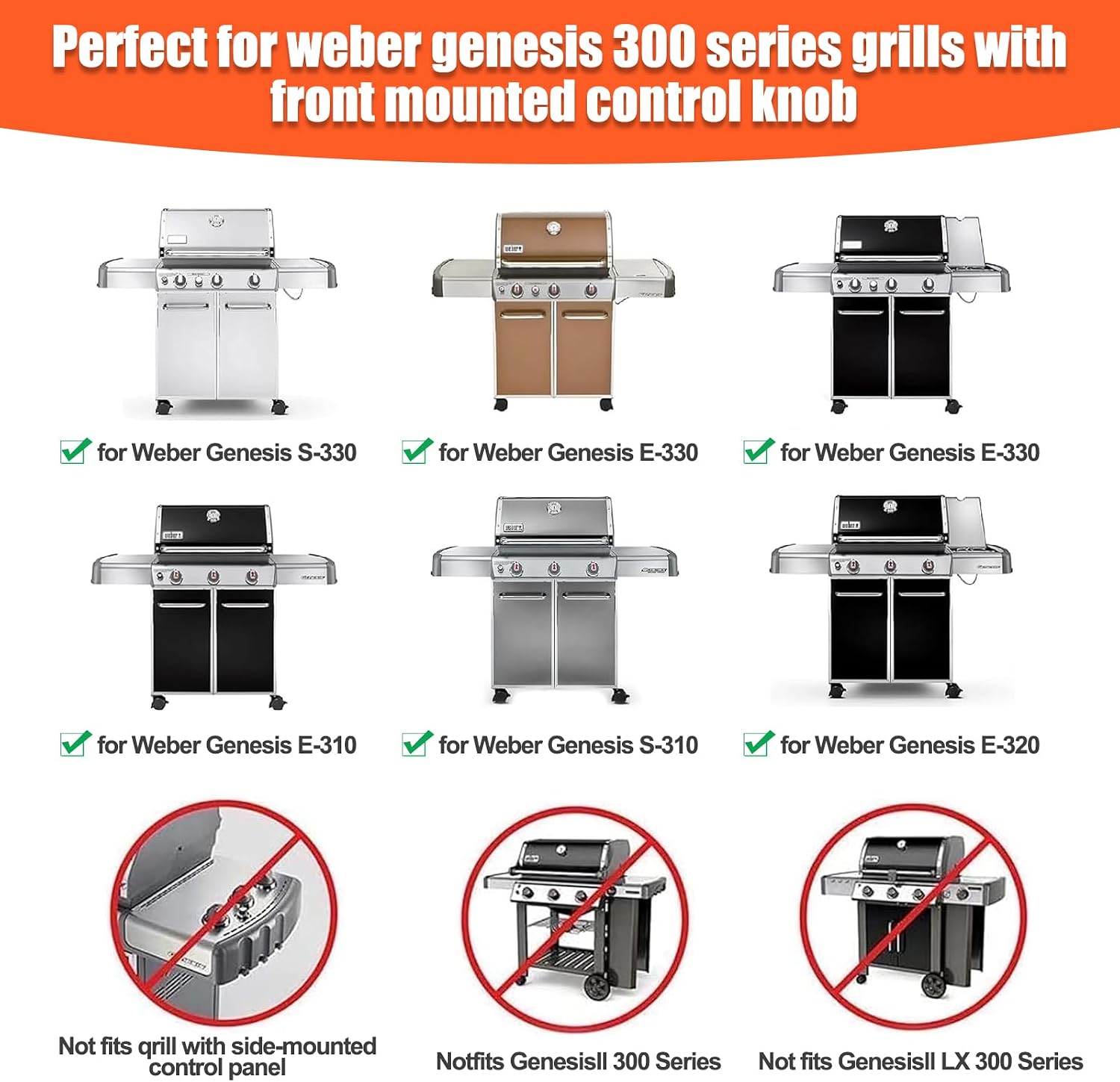 7524 7528 Cooking Grates 7622 Heat Deflectors 7620 Flavorizer Bars for Weber Genesis Grill Replacement Parts E-310 E-320 E-330 S-310 S320 S-330 EP-310 EP-320