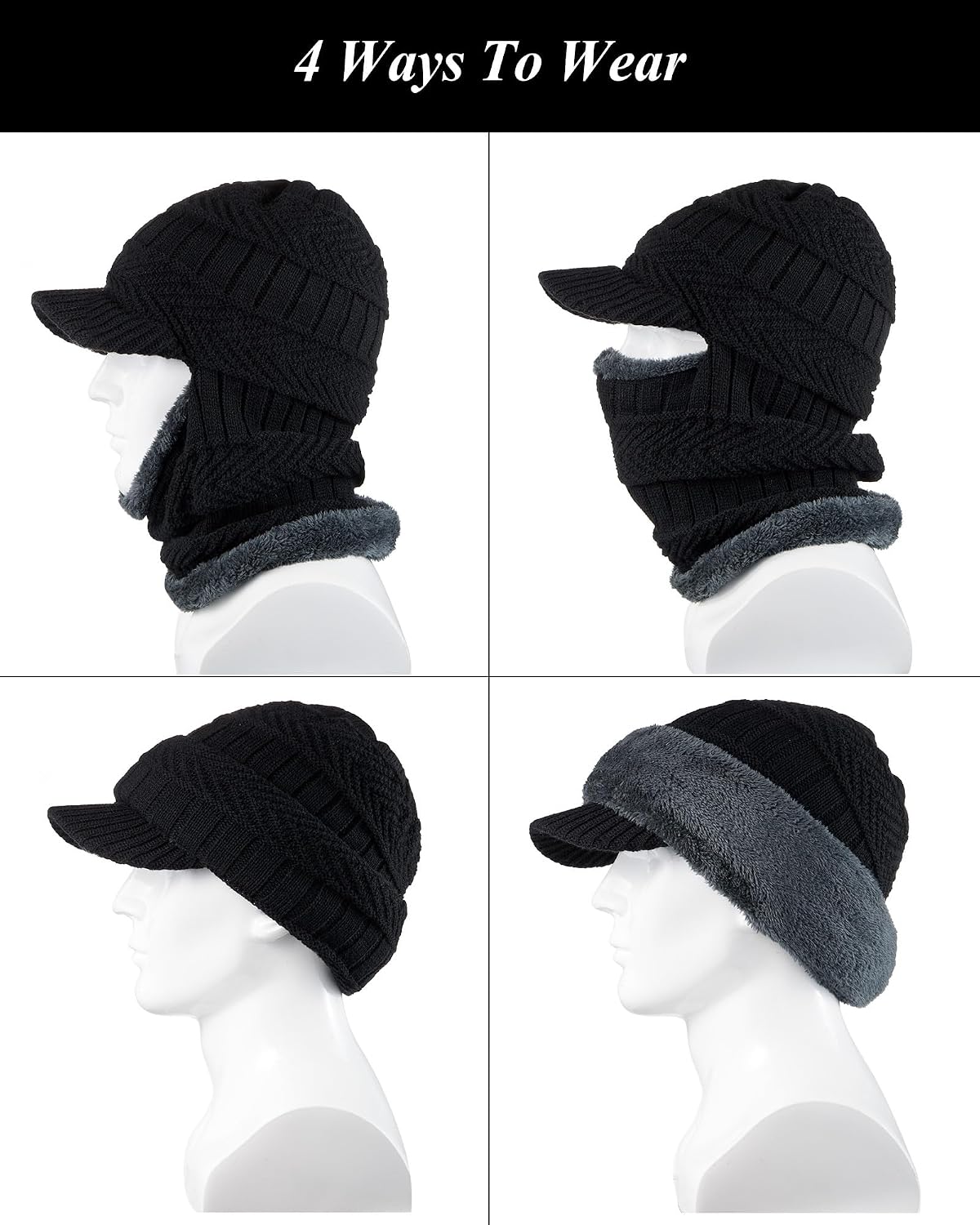 Syhood Winter Balaclava Ski Mask Fleece Lined