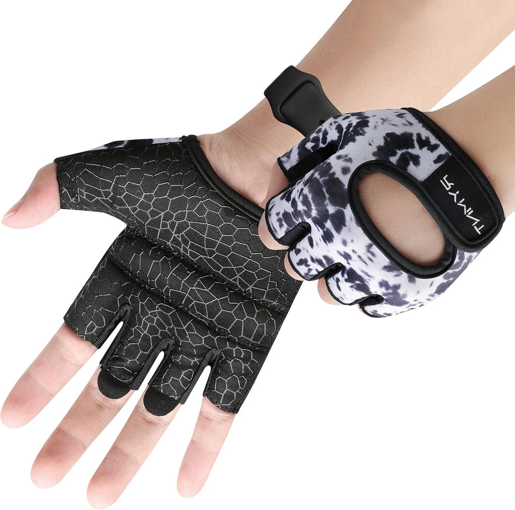 Short Workout Gloves for Women Men, Weight Lifting Gloves Full Palm Pads