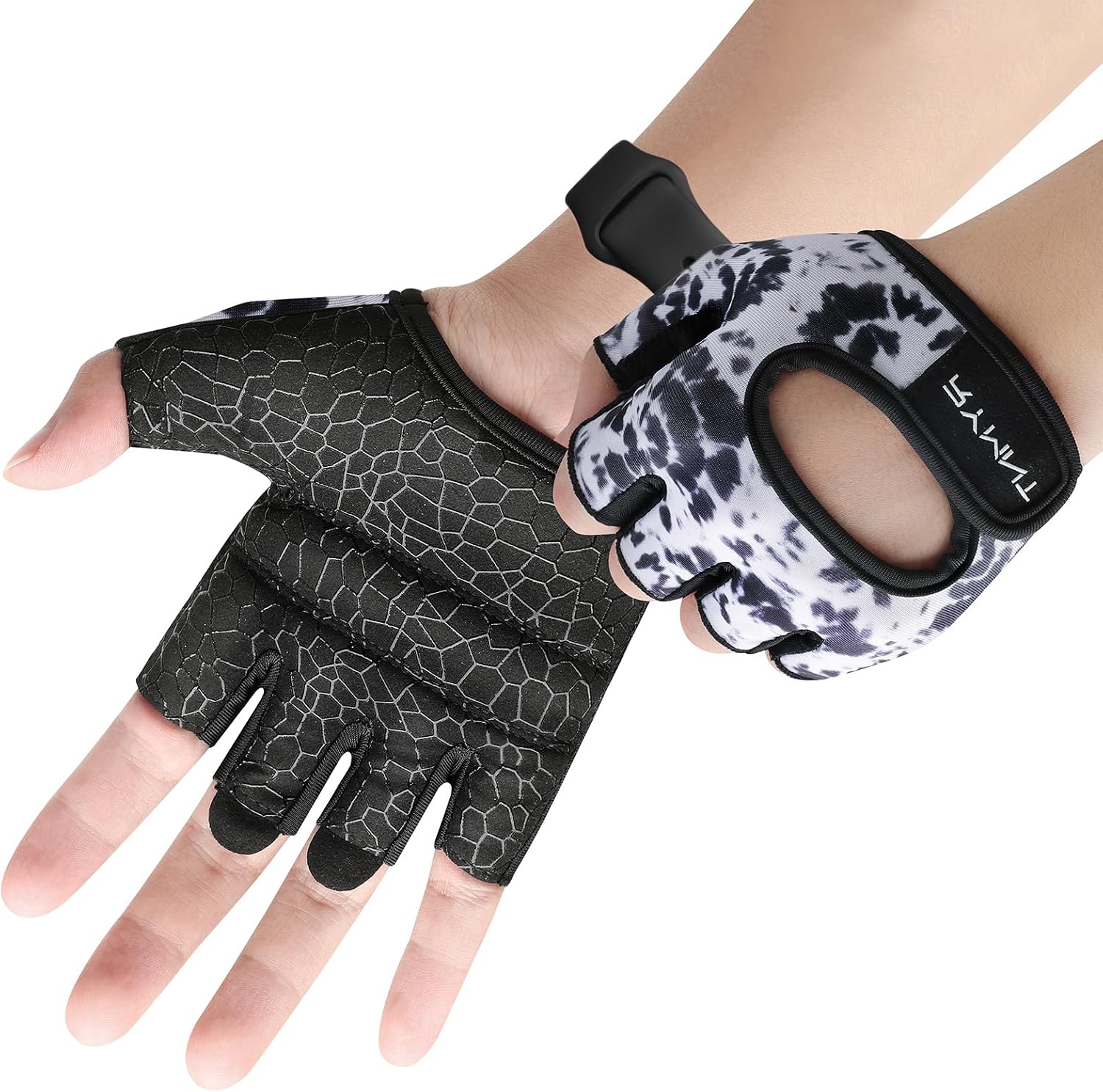 Short Workout Gloves for Women Men, Weight Lifting Gloves Full Palm Pads