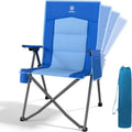 EVER ADVANCED Reclining Camping Chairs for Adult Supports 350lbs Blue