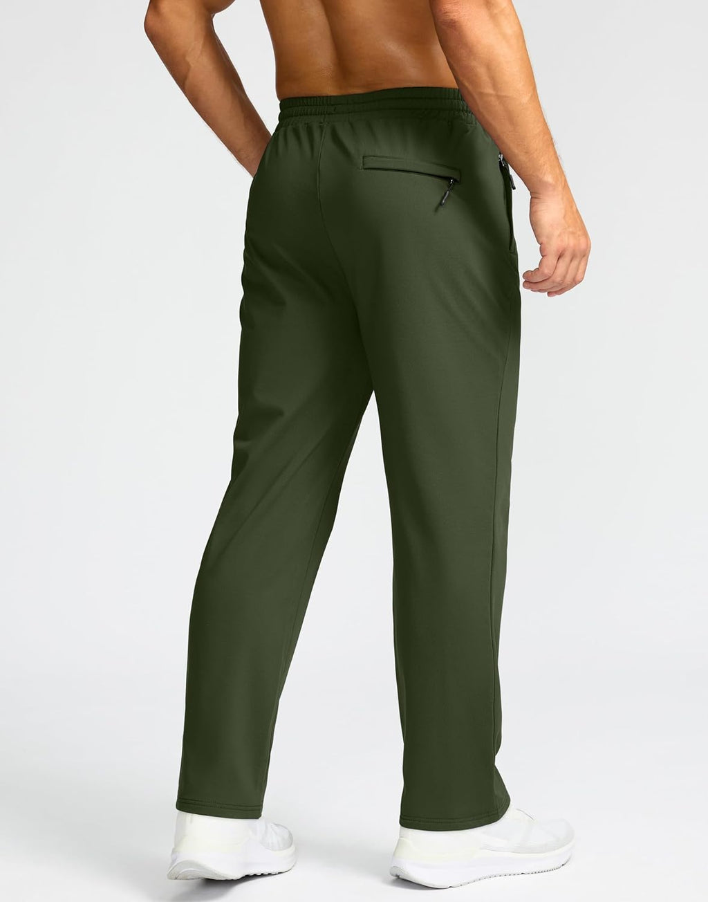 G Gradual Men's Fleece Lined Pants with 3 Zipper Pockets Water Resistant Winter Warm Hiking Pants Athletic Sweatpants for Men