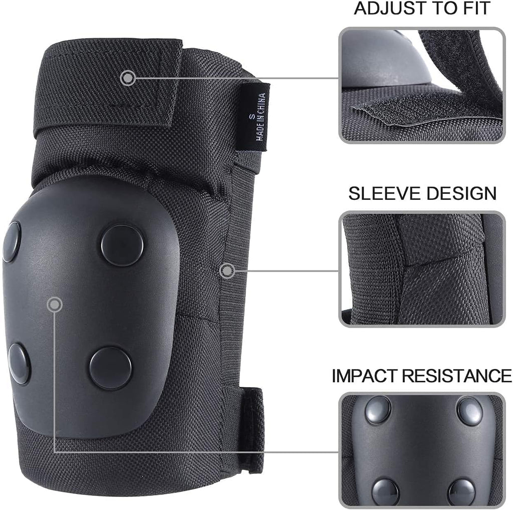 Adult Knee Pads Elbow Pads Wrist Guards for Adult Kids 6 in 1 Protective Gear Set for Skateboarding Biking Roller Skating Cycling Outdoor Sports